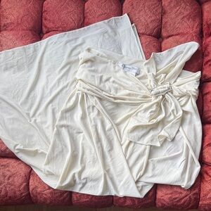 Dior Cream Sarong with Rhinestone Detail